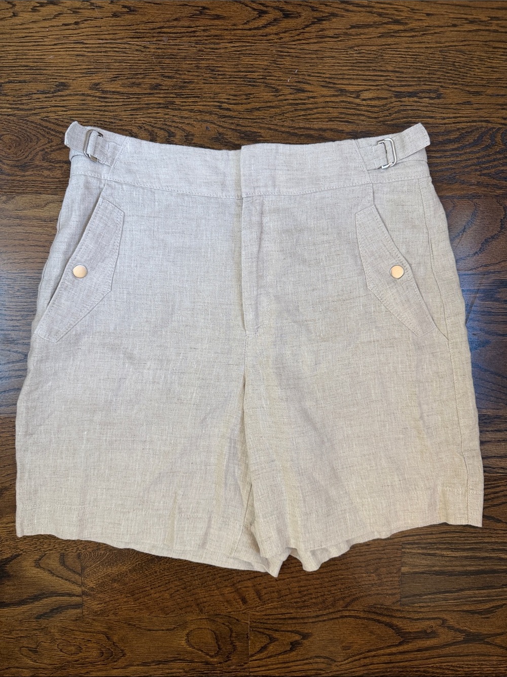 Athleta Linen Bermuda Shorts Size 8
